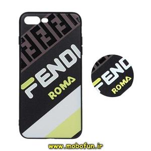 قاب گوشی iPhone 7 Plus 8 ایفون فانتزی سوزنی برجسته طرح FENDI ROMA پاپ سوکت دار کد 232 