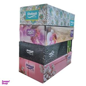 دستمال کاغذی 100 برگ شکوه مدل اقتصادی بسته 4 عددی