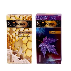 کاندوم کلایمکس مدل classic بسته 12 عددی به همراه کاندوم مدل honey milk بسته 12 عددی