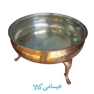 سوپ خوری مسی گرد پایه دار 