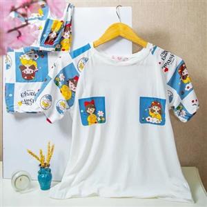 ست سه تکه تیشرت شلوارک  شورتک زنانه  کد BZ 11451