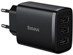 شارژر دیواری سه پورت یواس‌بی 17 وات بیسوس Baseus Compact Charger 3U 17W EU CCXJ020101