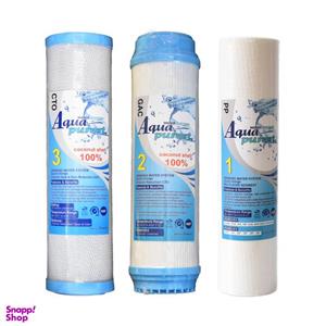 فیلتر دستگاه تصفیه آب آکوا پیورست مدل COCONUT SHELL 100 مجموعه 3 عددی