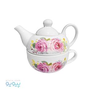 قوری و فنجان گلدار