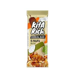 شکلات بار فشرده مخلوط غلات و 5 مغز خوراکی کیتا ریچ 40gr