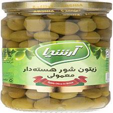 زیتون سبز هسته دار معمولی آرشیا 660 گرمی