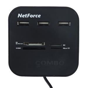 هاب USB 2.0 سه پورت نت فورس مدل VCR-527 NetForce VCR-527 Three Port USB 2.0 Hub