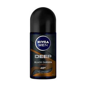 مام رول دئودورانت مردانه نیوا دیپ (نارنجی) بلک کاربن اسپرسو حجم 50 میل ا Nivea Men Deep black carbon