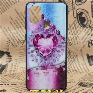قاب گوشی Galaxy A21S سامسونگ طرح دار الماسی قلب کریستالی کد 356