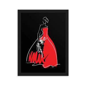 تابلو مدل دکوراتیو مینیمال طرح عروس کد 2692