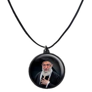 گردنبند پرمانه طرح تصویر  آیت الله خامنه ای کد pmb.11741 مدل دو طرفه