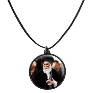 گردنبند پرمانه طرح تصویر آیت الله خامنه ای کد pmb.11726 مدل دو طرفه