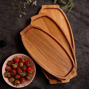 سینی بیضی دسته دار چوبی کد 11826