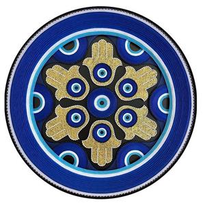 تابلو میخ و نخ مدل ماندالا طرح چشم نظر کد SAM-0027