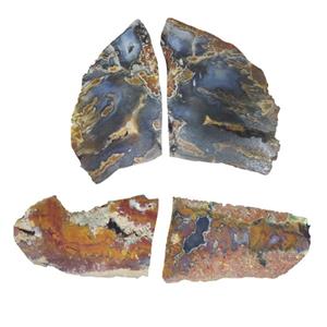 سنگ راف عقیق شجر مدل خراسان کد z3 مجموعه 4 عددی