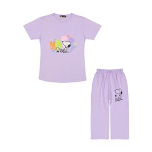 ست تی شرت آستین کوتاه و شلوارک دخترانه خرس کوچولو مدل 2011311-67 Teddy Bear 2011311-67 Long Sleeve T-Shirt And Short Set For Girls