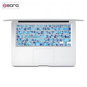 برچسب تزئینی کیبورد ونسونی مدل Blue Mosaic به همراه حروف فارسی مناسب برای مک بوک Wensoni Blue Mosaic Keyboard Sticker With Persian Label For MacBook