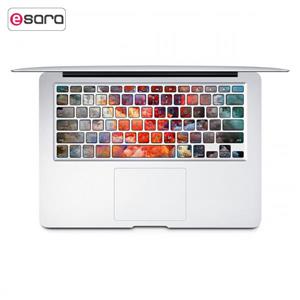 برچسب تزئینی کیبورد ونسونی مدل Color Splash Art به همراه حروف فارسی مناسب برای مک بوک Wensoni Color Splash Art Keyboard Sticker With Persian Label For MacBook