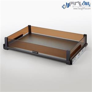 جای البسه ریلی با دیواره شیشه ای داخل کمد لباس آرام بند یونی هاپر ws4128