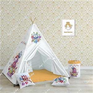 چادر بازی سرخپوستی چاپی طرح جغد کد AT016