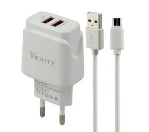 شارژر دیواری وریتی مدل AP2122 به همراه کابل MicroUSB
