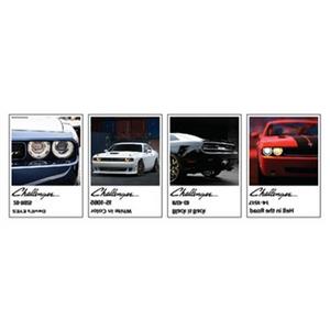 استیکر کالامیکس مدل ماشین دوج چلنجر طرح dodge challenger series مجموعه 4 عددی -
