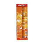 Factis Orange Pencil Pack of 4 With Eraser
