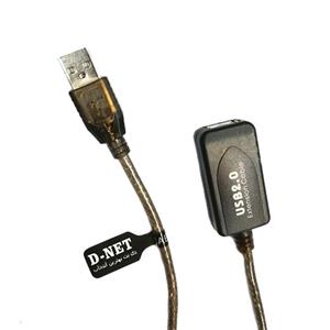 کابل افزایش طول  USB 2.0 دی نت مدل UF523 طول 10 متر -
