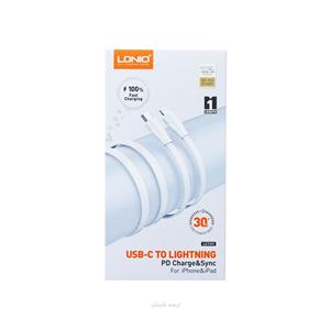 کابل شارژ اورجینال LDNIO-LC131I تایپ سی به آیفون 30W