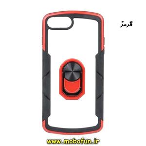 قاب گوشی iPhone 6 Plus - iPhone 6s Plus - iPhone 7 Plus - iPhone 8 Plus آیفون ضد ضربه پشت شفاف دوررنگی اورجینال محافظ لنز دار هولدر دار طرح بتمن کی دو قرمز کد 213
