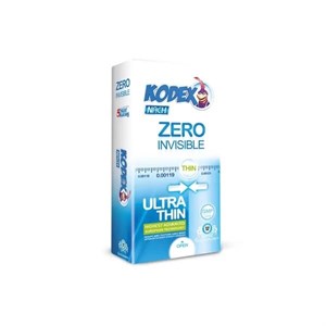 کاندوم ناچ کدکس مدل Zero Invisible بسته 12 عددی به همراه روغن یودن کد 01 حجم 30 میلی لیتر