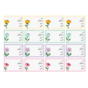 برچسب مدل نام طرح گل مجموعه 16 عددی