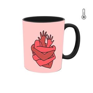 ماگ حرارتی دسته قلبی طرح دلخواه