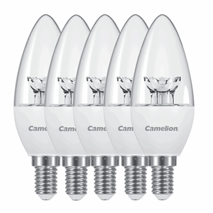 لامپ ال ای دی 6 وات کملیون مدل STB1 پایه E14 بسته 5 عددی Camelion STB1 6W LED Lamp E14 5pcs