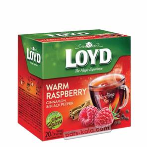 دمنوش گیاهی لوید فلفل سیاه دارچین و تمشک Loyd بسته 20 عددی