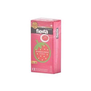 کاندوم خاردار فیستا مدل Strawberry Dotted بسته 12 عددی Ours Dotted Condom 12PCS