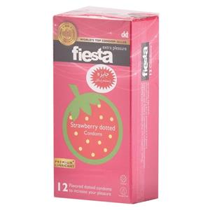 کاندوم خاردار فیستا مدل Strawberry Dotted بسته 12 عددی Ours Dotted Condom 12PCS