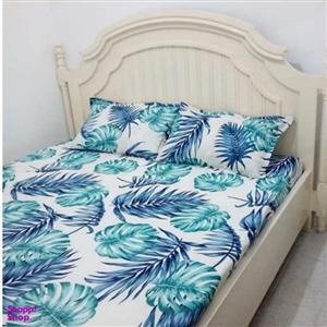 سرویس ملحفه روژان خواب مدل برگ انجیری B 13 دونفره 3 تکه
