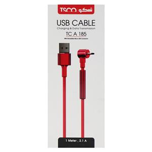 کابل تبدیل USB به microUSB تسکو مدل TC-A185 طول ۱ متر