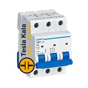 کلید مینیاتوری سه پل سه فاز 10 آمپر 6 کیلو آمپر CHINT سری NB1-63/3P C10
