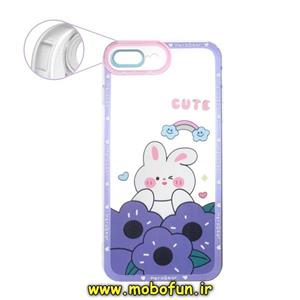 قاب گوشی iPhone 7 Plus - iPhone 8 Plus آیفون ژله ای طرح دار شفاف محافظ لنز دار خرگوشی کیوت CUTE کد 265