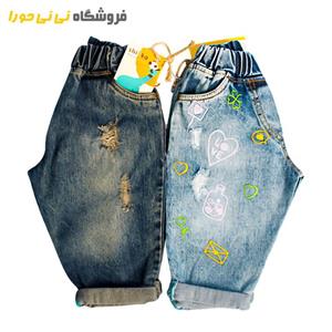 شلوار جین مام استایل دخترانه کد:2076
