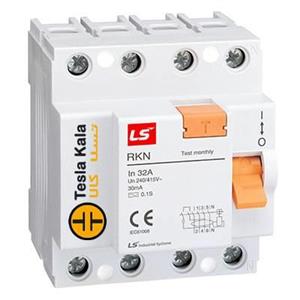 کلید محافظ جان (RCCB) 300 mA – 6KA چهار پل 25A RKN برند LS