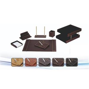 ست رومیزی چرمی مدیریتی قائم 9 تکه کد 609 