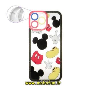 قاب گوشی iPhone 11 Pro Max آیفون ژله ای طرح دار شفاف محافظ لنز دار میکی موس کد 250