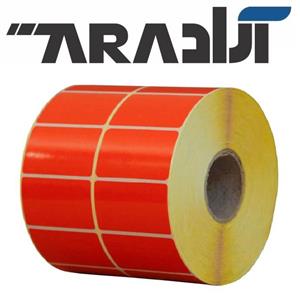 لیبل برچسب پی وی سی دو ردیفه نارنجی PVC Label 35×50 