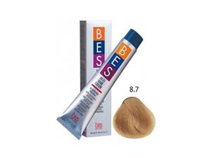 رنگ مو بس شماره 8.7 حجم 100 میلی لیتر رنگ بلوند تنباکویی روشن