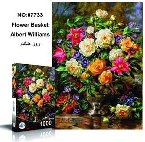 پازل 1000 تکه رونیز مدل سبد گل کد 07733
