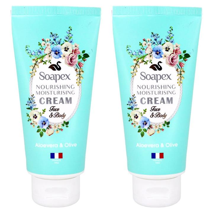 کرم مرطوب کننده سوپکس مدل Aloevera Olive حجم 90 میلی لیتر مجموعه 2 عددی