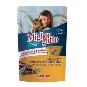 پوچ گربه موراندو مدل Miglior gatto With Chicken And Turkey وزن 100 گرم